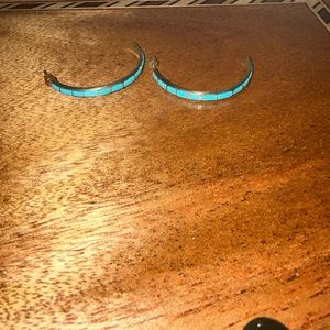 Authentic Turquoise Half Loop Earrings